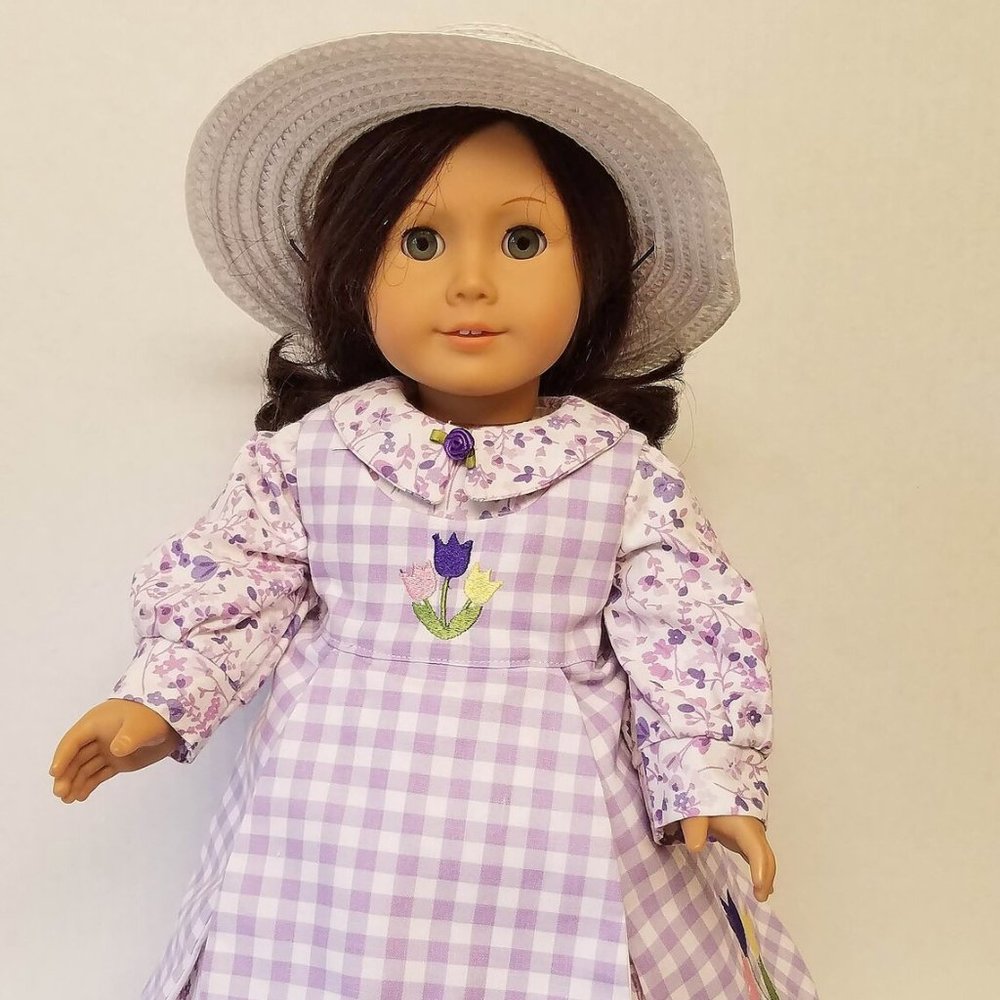 1850's Dress, Pinafore, Hat and Undergarments - Fi